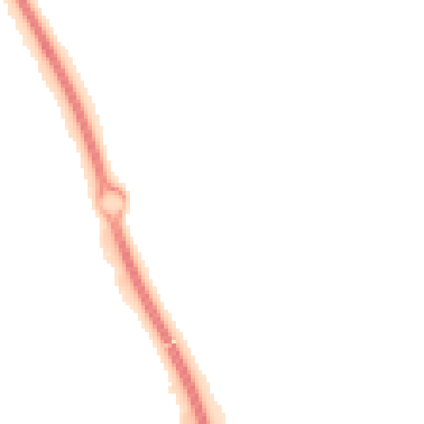 Night-time road noise heatmap for PE2 5RQ