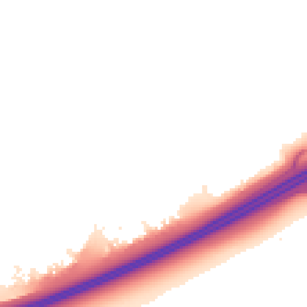 Night-time road noise heatmap for PE2 5SG