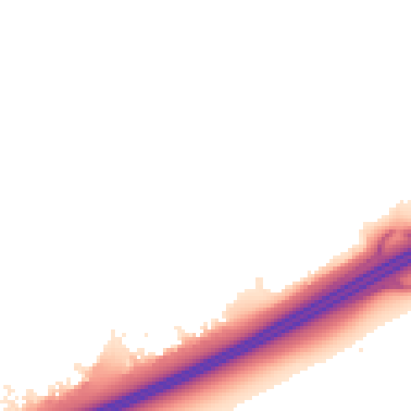 Night-time road noise heatmap for PE2 5SN