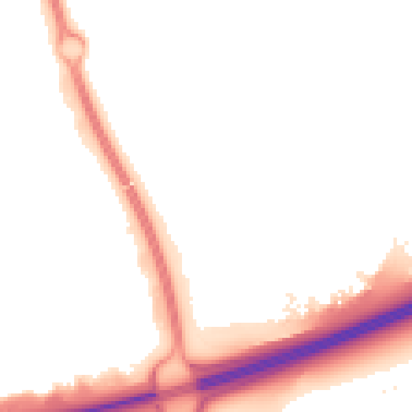 Night-time road noise heatmap for PE2 5SR