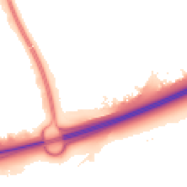 Night-time road noise heatmap for PE2 5SU