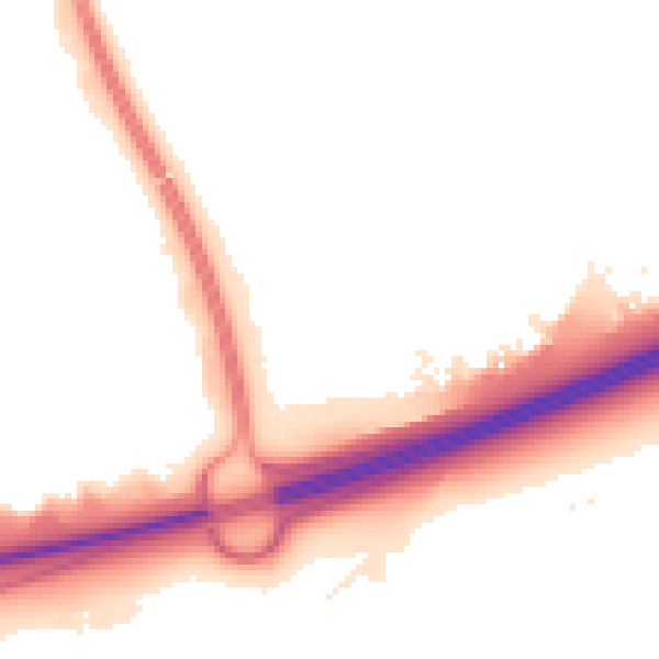 Night-time road noise heatmap for PE2 5SX