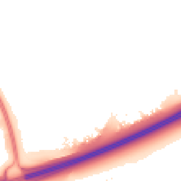 Night-time road noise heatmap for PE2 5TN