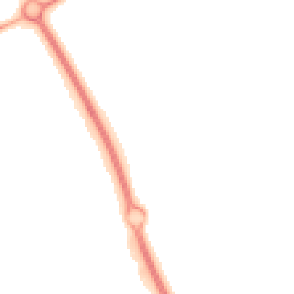 Night-time road noise heatmap for PE2 5TS