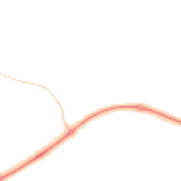 Night-time road noise heatmap for PE2 5XD