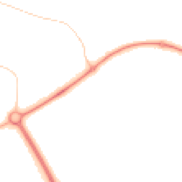 Night-time road noise heatmap for PE2 5YN