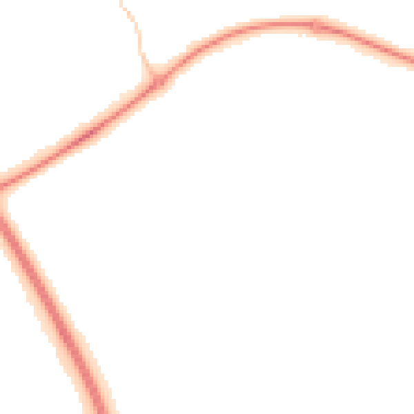 Night-time road noise heatmap for PE2 5YQ