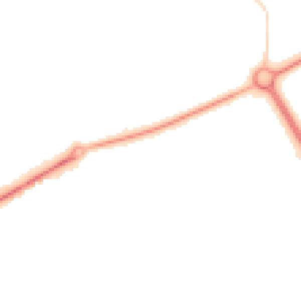 Night-time road noise heatmap for PE2 6BS
