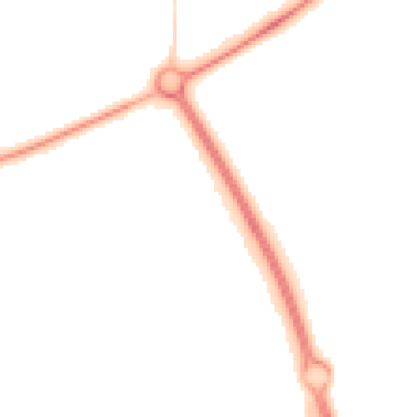 Night-time road noise heatmap for PE2 6DA