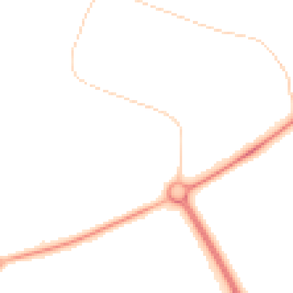 Night-time road noise heatmap for PE2 6DF