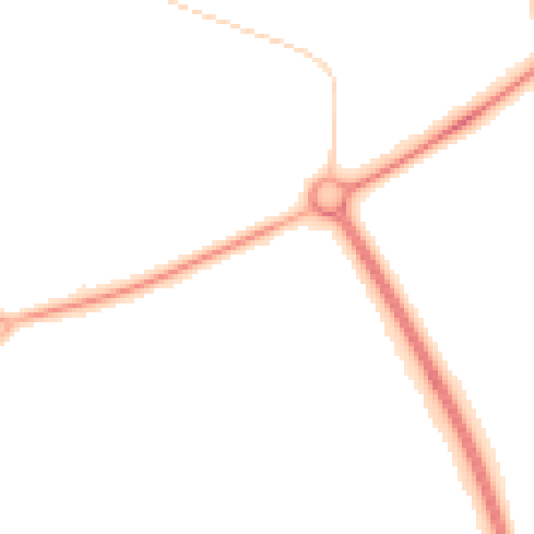 Night-time road noise heatmap for PE2 6DL