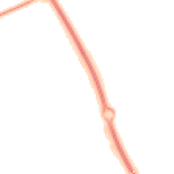 Night-time road noise heatmap for PE2 6SN