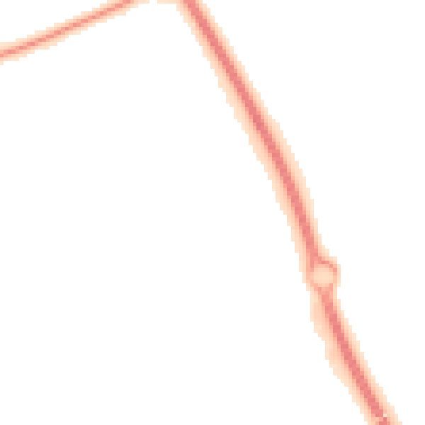 Night-time road noise heatmap for PE2 6SW