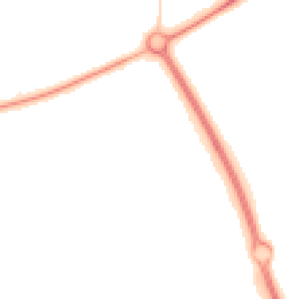 Night-time road noise heatmap for PE2 6SX
