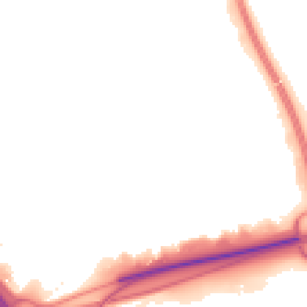 Night-time road noise heatmap for PE2 6UP