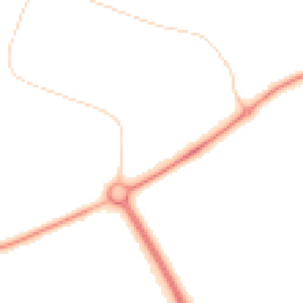 Night-time road noise heatmap for PE2 6UR