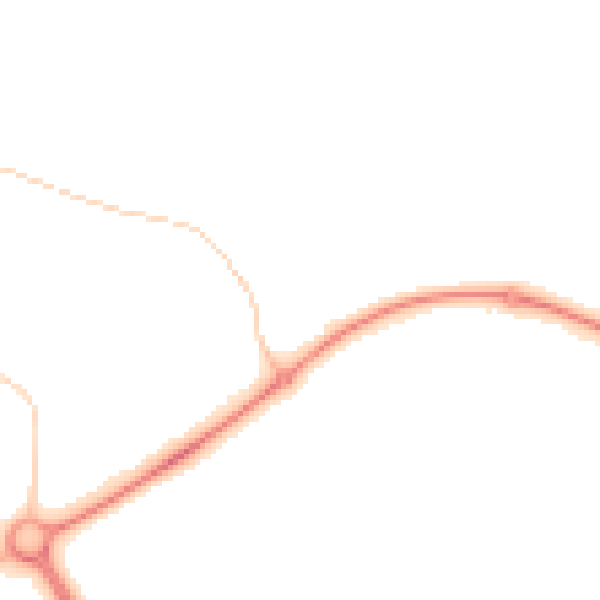 Night-time road noise heatmap for PE2 6XL