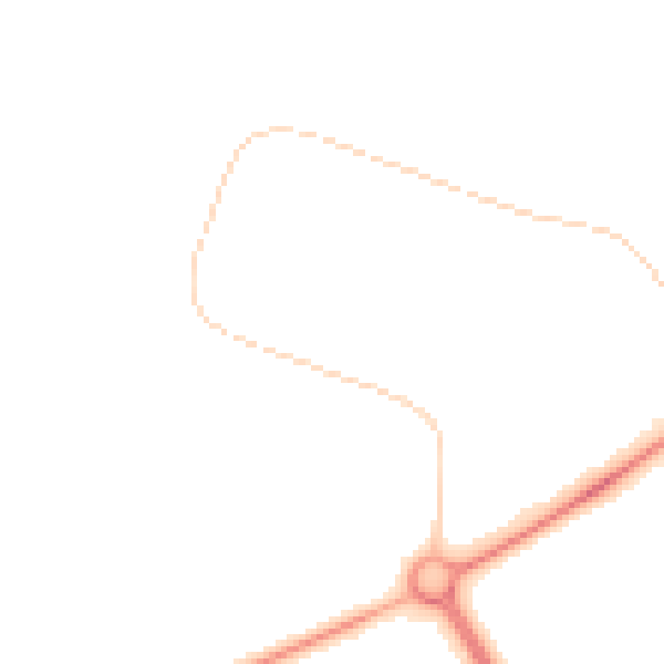 Night-time road noise heatmap for PE2 6XN