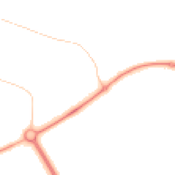 Night-time road noise heatmap for PE2 6XY