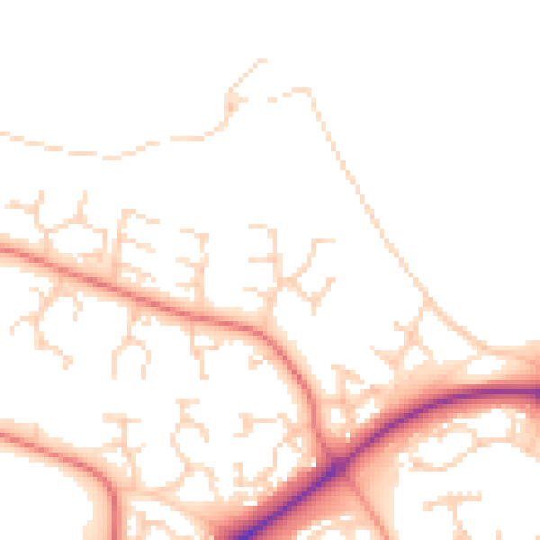 Daytime road noise heatmap for PE2 6YB
