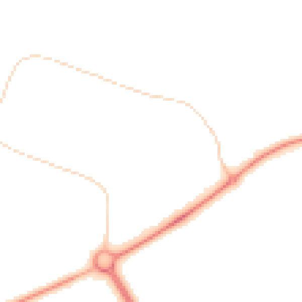 Night-time road noise heatmap for PE2 6YE