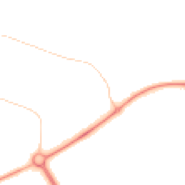 Night-time road noise heatmap for PE2 6YH