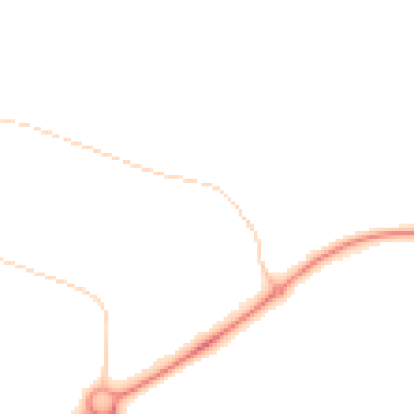 Night-time road noise heatmap for PE2 6YR