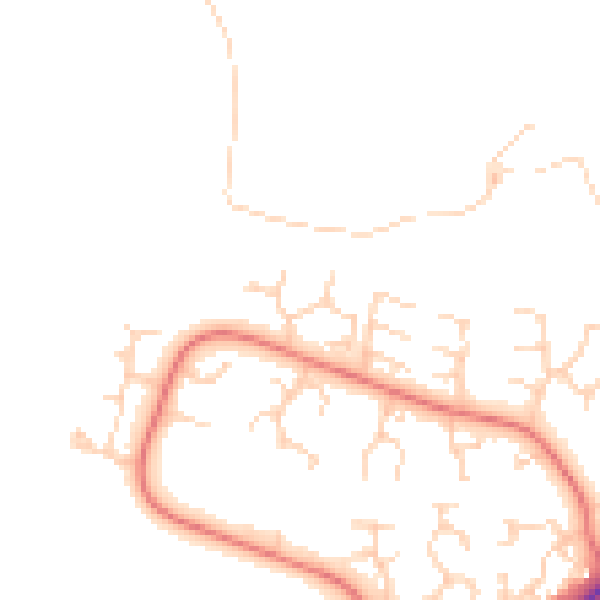 Daytime road noise heatmap for PE2 6YT