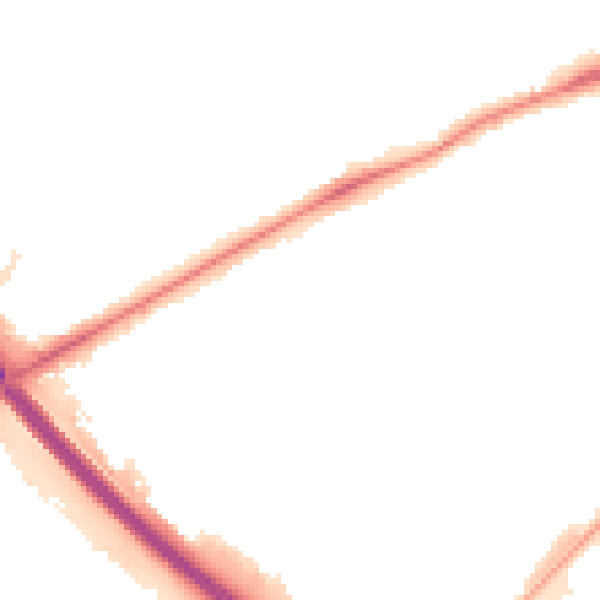 Night-time road noise heatmap for PE2 7AD