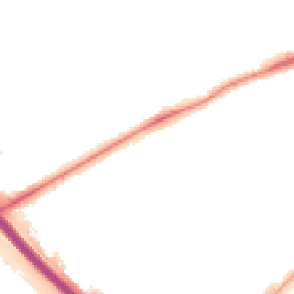 Night-time road noise heatmap for PE2 7AG