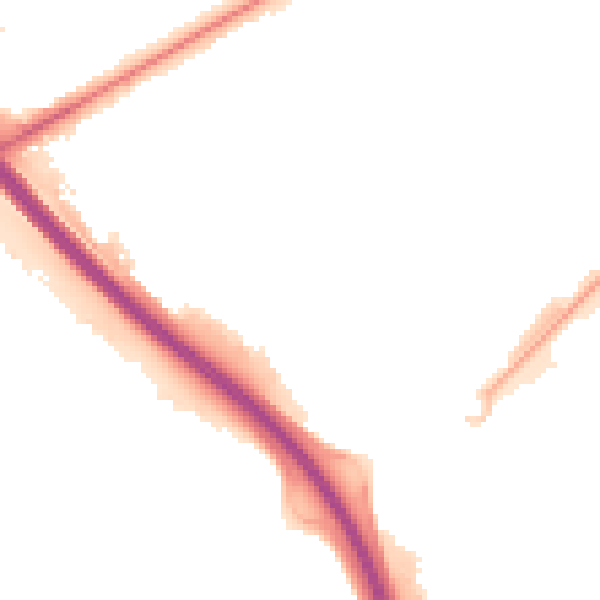 Night-time road noise heatmap for PE2 7AW
