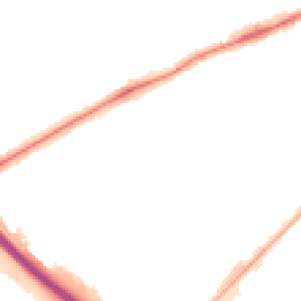 Night-time road noise heatmap for PE2 7BQ