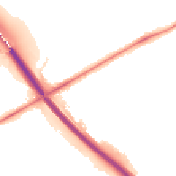 Night-time road noise heatmap for PE2 7DG