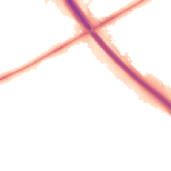 Night-time road noise heatmap for PE2 7DW