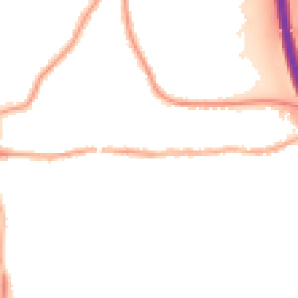 Night-time road noise heatmap for PE2 8DP