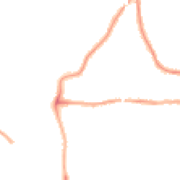 Night-time road noise heatmap for PE2 8EG