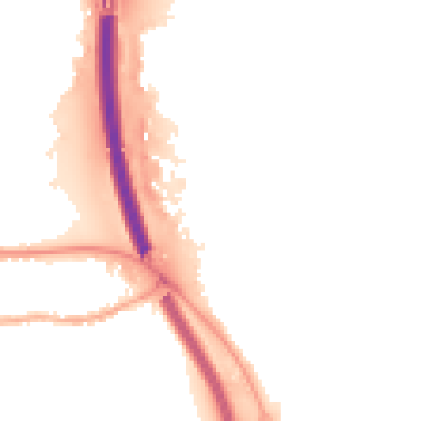 Night-time road noise heatmap for PE2 8HL