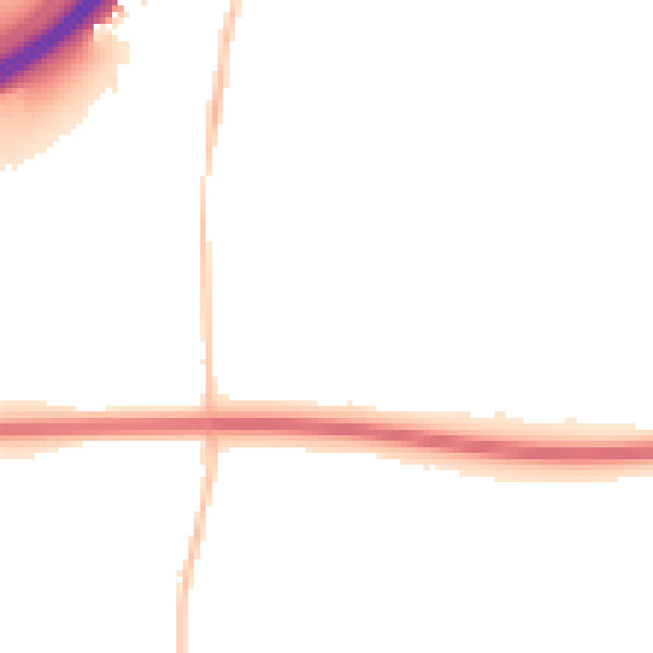 Night-time road noise heatmap for PE2 8JQ