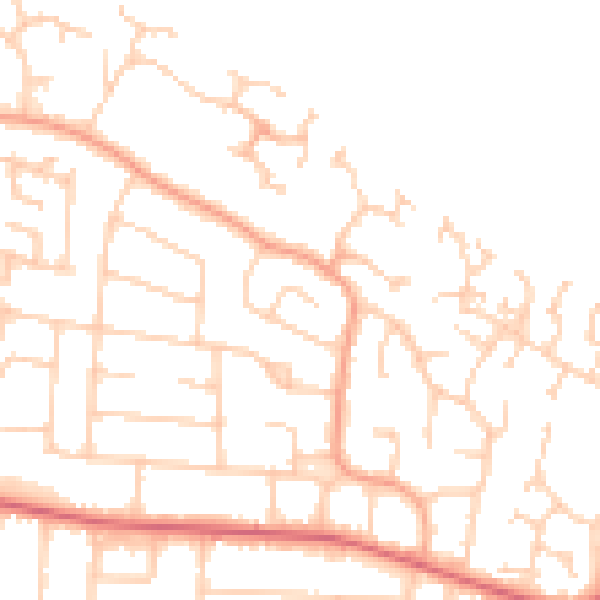 Daytime road noise heatmap for PE2 8LN