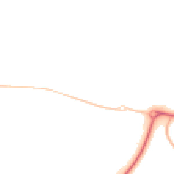 Night-time road noise heatmap for PE2 8LU