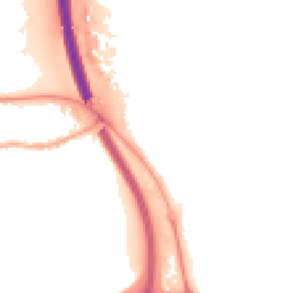 Night-time road noise heatmap for PE2 8QX