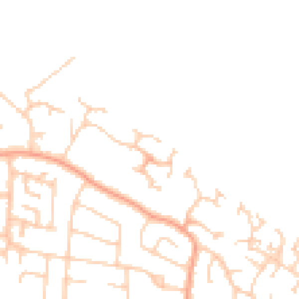 Daytime road noise heatmap for PE2 8SN