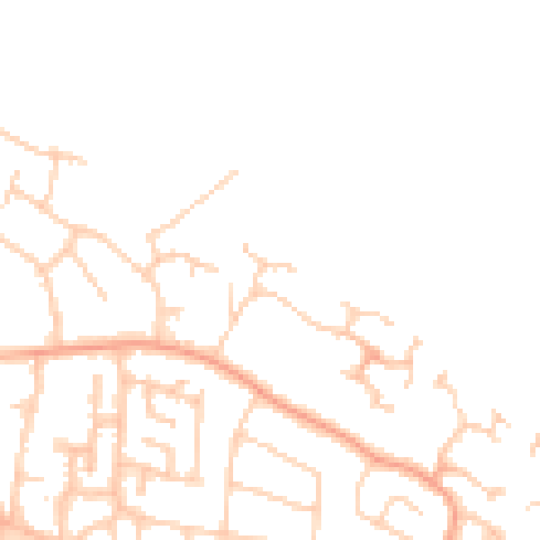 Daytime road noise heatmap for PE2 8SP