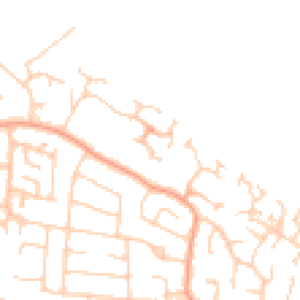 Daytime road noise heatmap for PE2 8SR