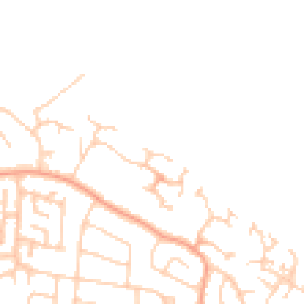 Daytime road noise heatmap for PE2 8SS