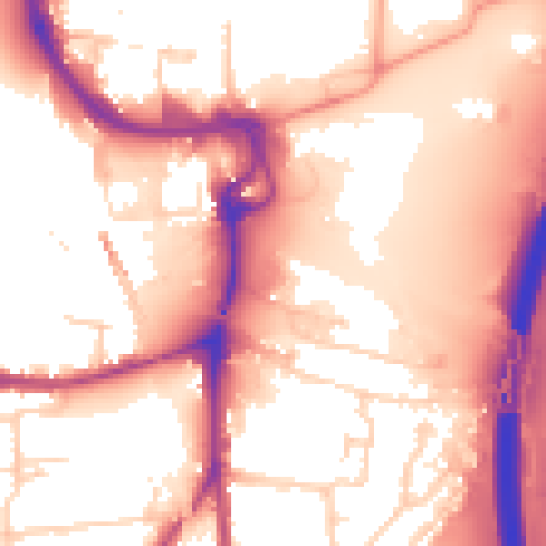 Daytime road noise heatmap for PE2 8ST