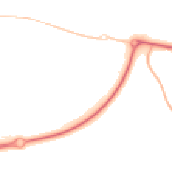Night-time road noise heatmap for PE2 8WE