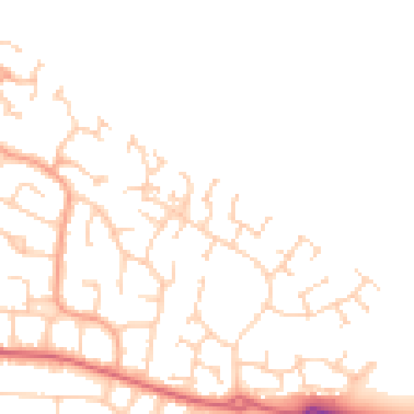 Daytime road noise heatmap for PE2 8XE