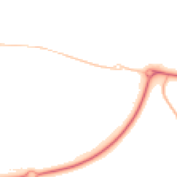 Night-time road noise heatmap for PE2 8XW