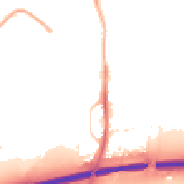 Night-time road noise heatmap for PE2 9EY